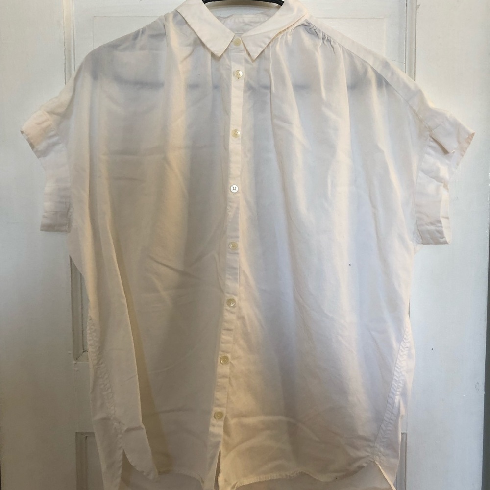 Madewell shirtsleeve white button up shirt- size S